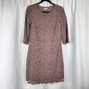 Garnet Hill | Dresses | Garnet Hill Mauve Lace Sheath Dress 34 Sleeve Scalloped Edge Romantic Flirty 6 | Poshmark Garnet Hill | Dresses | Garnet Hill Mauve Lace Sheath Dress 34 Sleeve Scalloped Edge Romantic Flirty 6 | Poshmark